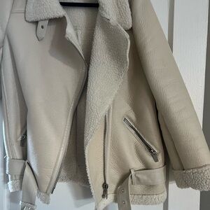 Zara Cream Teddy Jacket